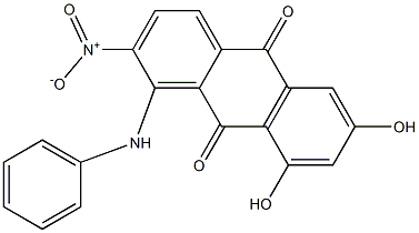 1-Anilino-6,8-dihydroxy-2-nitroanthraquinone Structure