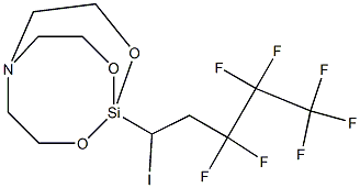 1-(1-Iodo-3,3,4,4,5,5,5-heptafluoropentyl)-2,8,9-trioxa-5-aza-1-silabicyclo[3.3.3]undecane 구조식 이미지