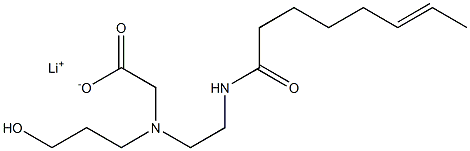 N-(3-Hydroxypropyl)-N-[2-(6-octenoylamino)ethyl]aminoacetic acid lithium salt 구조식 이미지