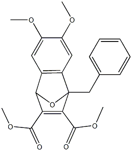 1,4-Dihydro-1-benzyl-6,7-dimethoxy-1,4-epoxynaphthalene-2,3-dicarboxylic acid dimethyl ester Structure