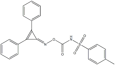 N-[(4-Methylphenyl)sulfonyl]carbamic acid [(1,2-diphenyl-1-cyclopropen-3-ylidene)amino] ester 구조식 이미지