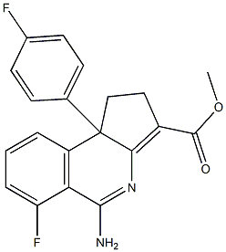 5-Amino-1,9b-dihydro-6-fluoro-9b-(4-fluorophenyl)-2H-cyclopent[c]isoquinoline-3-carboxylic acid methyl ester Structure