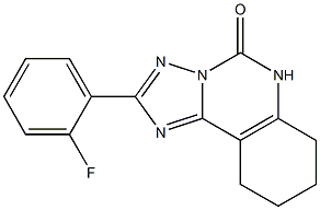 2-(2-Fluorophenyl)-7,8,9,10-tetrahydro[1,2,4]triazolo[1,5-c]quinazolin-5(6H)-one 구조식 이미지