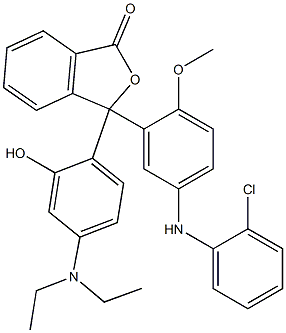 3-[5-(o-Chloroanilino)-2-methoxyphenyl]-3-(4-diethylamino-2-hydroxyphenyl)isobenzofuran-1(3H)-one Structure