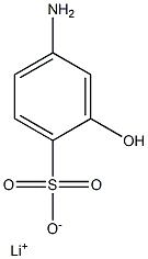 4-Amino-2-hydroxybenzenesulfonic acid lithium salt Structure