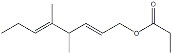 Propionic acid 4,5-dimethyl-2,5-octadienyl ester 구조식 이미지