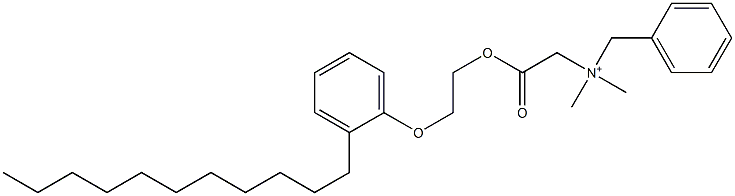 N,N-Dimethyl-N-benzyl-N-[[[2-(2-undecylphenyloxy)ethyl]oxycarbonyl]methyl]aminium Structure