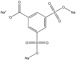 3,5-Bis(sodiooxysulfonyl)benzoic acid sodium salt Structure