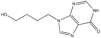 9-(4-Hydroxybutyl)-1,9-dihydro-6H-purin-6-one Structure