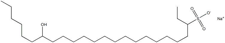 18-Hydroxytetracosane-3-sulfonic acid sodium salt Structure