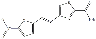 4-[2-(5-Nitro-2-furanyl)vinyl]-2-thiazolecarboxamide 구조식 이미지