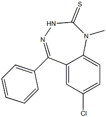 7-Chloro-1-methyl-5-phenyl-1H-1,3,4-benzotriazepine-2(3H)-thione Structure