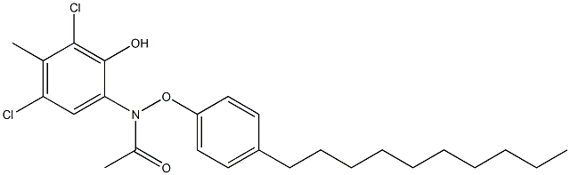 2-(4-Decylphenoxyacetylamino)-4,6-dichloro-5-methylphenol Structure