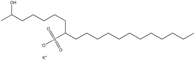 2-Hydroxyicosane-8-sulfonic acid potassium salt Structure