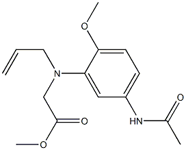 (5-Acetylamino-N-allyl-2-methoxyanilino)acetic acid methyl ester Structure