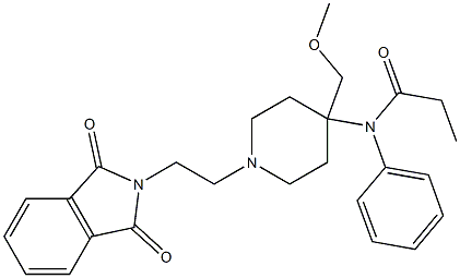 N-[1-[2-[(2,3-Dihydro-1,3-dioxo-1H-isoindol)-2-yl]ethyl]-4-methoxymethyl-4-piperidinyl]-N-phenylpropionamide 구조식 이미지