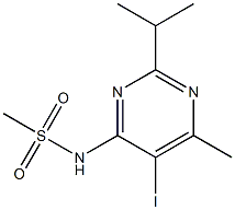 N-(5-Iodo-2-isopropyl-6-methylpyrimidin-4-yl)methanesulfonamide 구조식 이미지