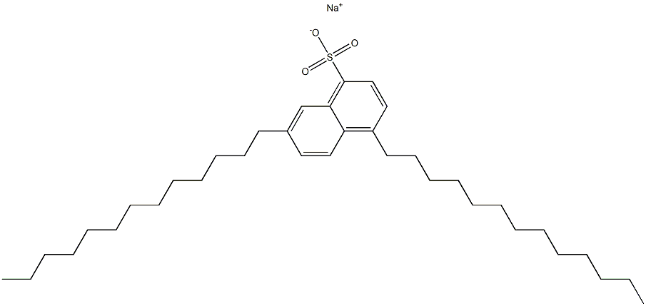 4,7-Ditridecyl-1-naphthalenesulfonic acid sodium salt 구조식 이미지