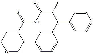 (-)-N-[(R)-2-Methyl-3,3-diphenylpropionyl]-4-morpholinecarbothioamide Structure