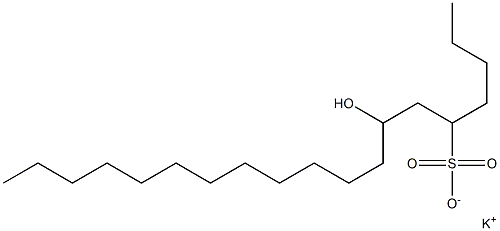 7-Hydroxynonadecane-5-sulfonic acid potassium salt Structure