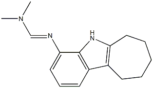 4-[[(Dimethylamino)methylene]amino]-5,6,7,8,9,10-hexahydrocyclohept[b]indole 구조식 이미지