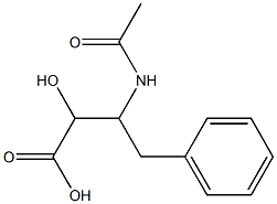 3-Acetylamino-2-hydroxy-4-phenylbutyric acid 구조식 이미지