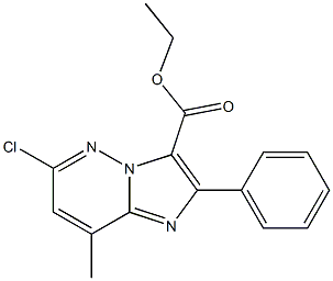 6-Chloro-8-methyl-2-phenylimidazo[1,2-b]pyridazine-3-carboxylic acid ethyl ester 구조식 이미지