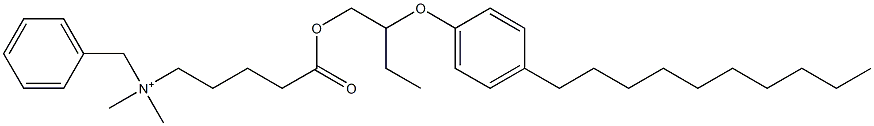 N,N-Dimethyl-N-benzyl-N-[4-[[2-(4-decylphenyloxy)butyl]oxycarbonyl]butyl]aminium 구조식 이미지