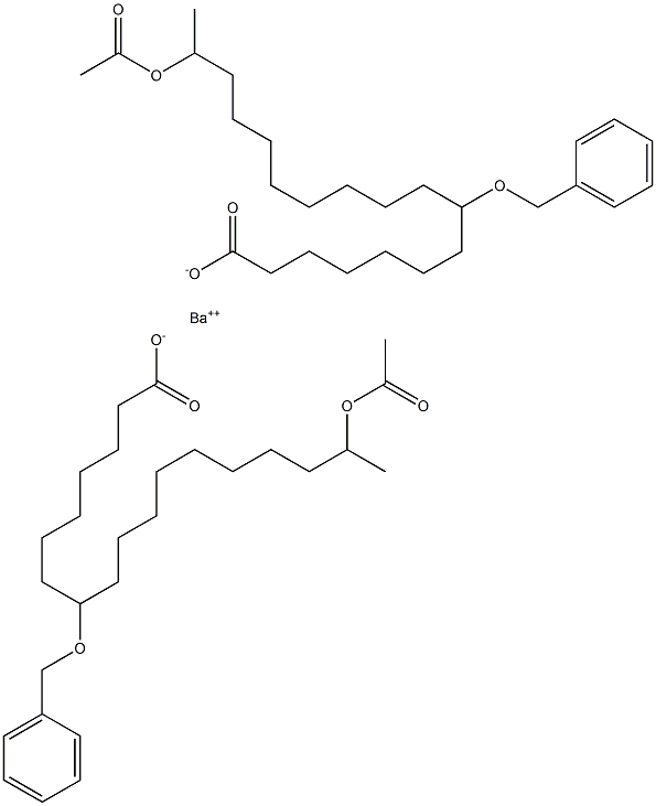 Bis(8-benzyloxy-17-acetyloxystearic acid)barium salt Structure