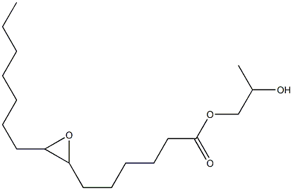 7,8-Epoxypentadecanoic acid 2-hydroxypropyl ester 구조식 이미지