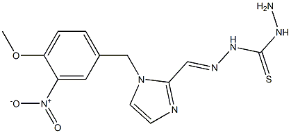 1-[(1-(3-Nitro-4-methoxybenzyl)-1H-imidazol-2-yl)methylene]thiocarbonohydrazide 구조식 이미지