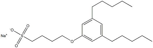 4-(3,5-Dipentylphenoxy)butane-1-sulfonic acid sodium salt Structure