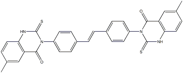 3,3'-[1,2-Ethenediylbis(4,1-phenylene)]bis[1,2-dihydro-6-methyl-2-thioxoquinazolin-4(3H)-one] 구조식 이미지