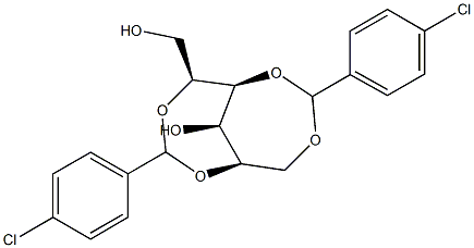 2-O,5-O:3-O,6-O-Bis(4-chlorobenzylidene)-D-glucitol 구조식 이미지