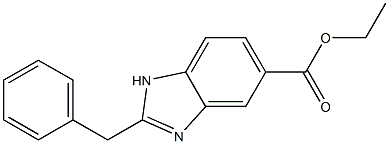 2-Benzyl-1H-benzimidazole-5-carboxylic acid ethyl ester Structure