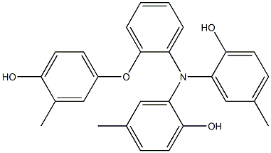 N,N-Bis(2-hydroxy-5-methylphenyl)-2-(4-hydroxy-3-methylphenoxy)benzenamine Structure