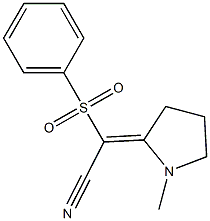 Phenylsulfonyl(1-methyl-2-pyrrolidinylidene)acetonitrile Structure