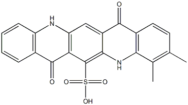 5,7,12,14-Tetrahydro-3,4-dimethyl-7,14-dioxoquino[2,3-b]acridine-6-sulfonic acid Structure