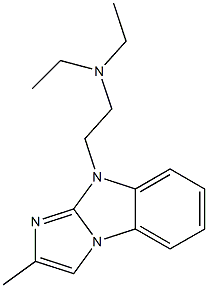 9-[2-(Diethylamino)ethyl]-2-methyl-9H-imidazo[1,2-a]benzimidazole 구조식 이미지