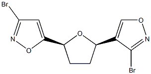 (2R,5S)-Tetrahydro-2-(3-bromoisoxazol-4-yl)-5-(3-bromoisoxazol-5-yl)furan 구조식 이미지