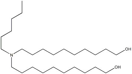 10,10'-(Hexylimino)bis(1-decanol) 구조식 이미지