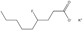 4-Fluorononanoic acid potassium salt Structure