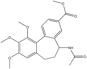 5-Acetylamino-6,7-dihydro-9,10,11-trimethoxy-5H-dibenzo[a,c]cycloheptene-3-carboxylic acid methyl ester Structure