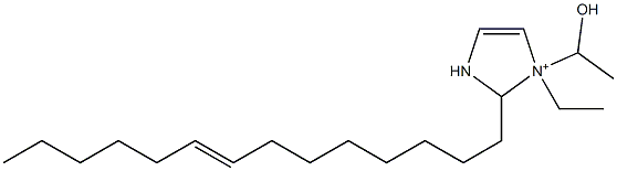 1-Ethyl-1-(1-hydroxyethyl)-2-(8-tetradecenyl)-4-imidazoline-1-ium Structure