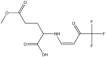 2-[[(Z)-4,4,4-Trifluoro-3-oxo-1-butenyl]amino]-4-(methoxycarbonyl)butyric acid Structure