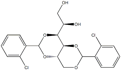 3-O,5-O:4-O,6-O-Bis(2-chlorobenzylidene)-L-glucitol 구조식 이미지