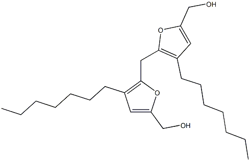 5,5'-Methylenebis(4-heptylfuran-2-methanol) 구조식 이미지