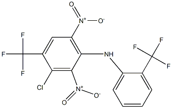 3-Chloro-4-trifluoromethyl-2,6-dinitro-N-[2-trifluoromethylphenyl]benzenamine 구조식 이미지