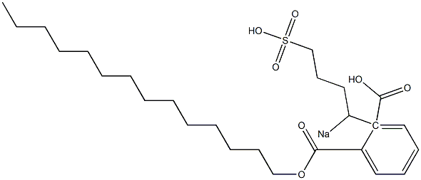 Phthalic acid 1-tetradecyl 2-(1-sodiosulfobutyl) ester Structure