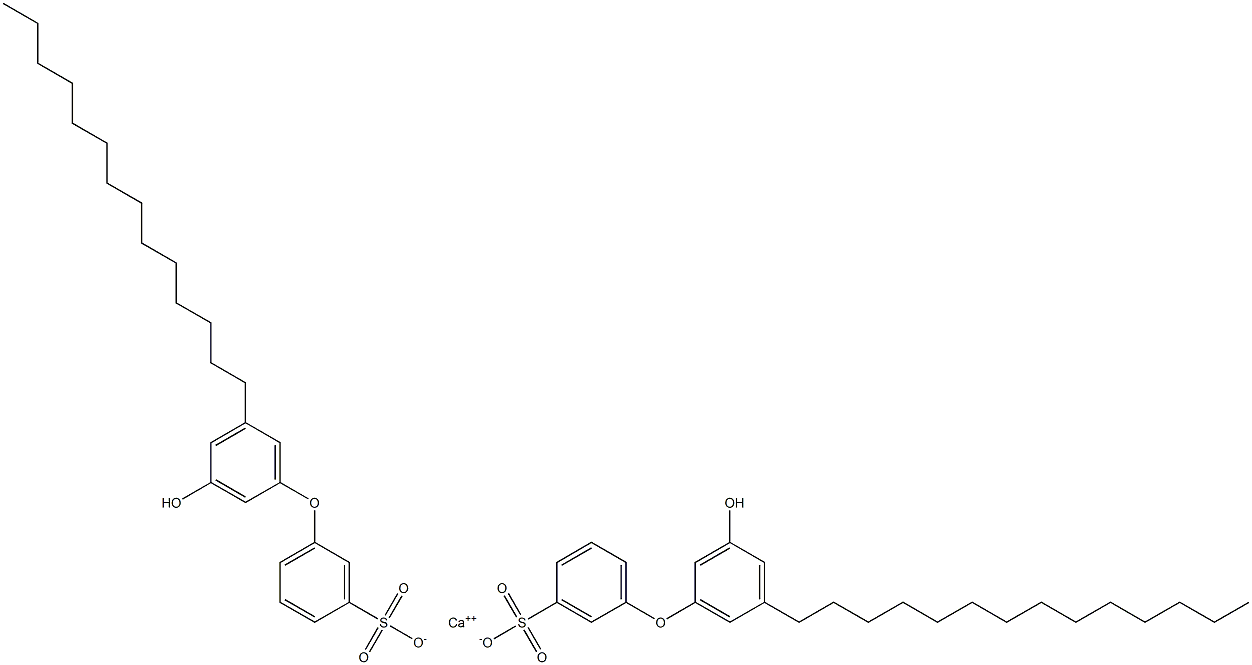 Bis(3'-hydroxy-5'-tetradecyl[oxybisbenzene]-3-sulfonic acid)calcium salt Structure